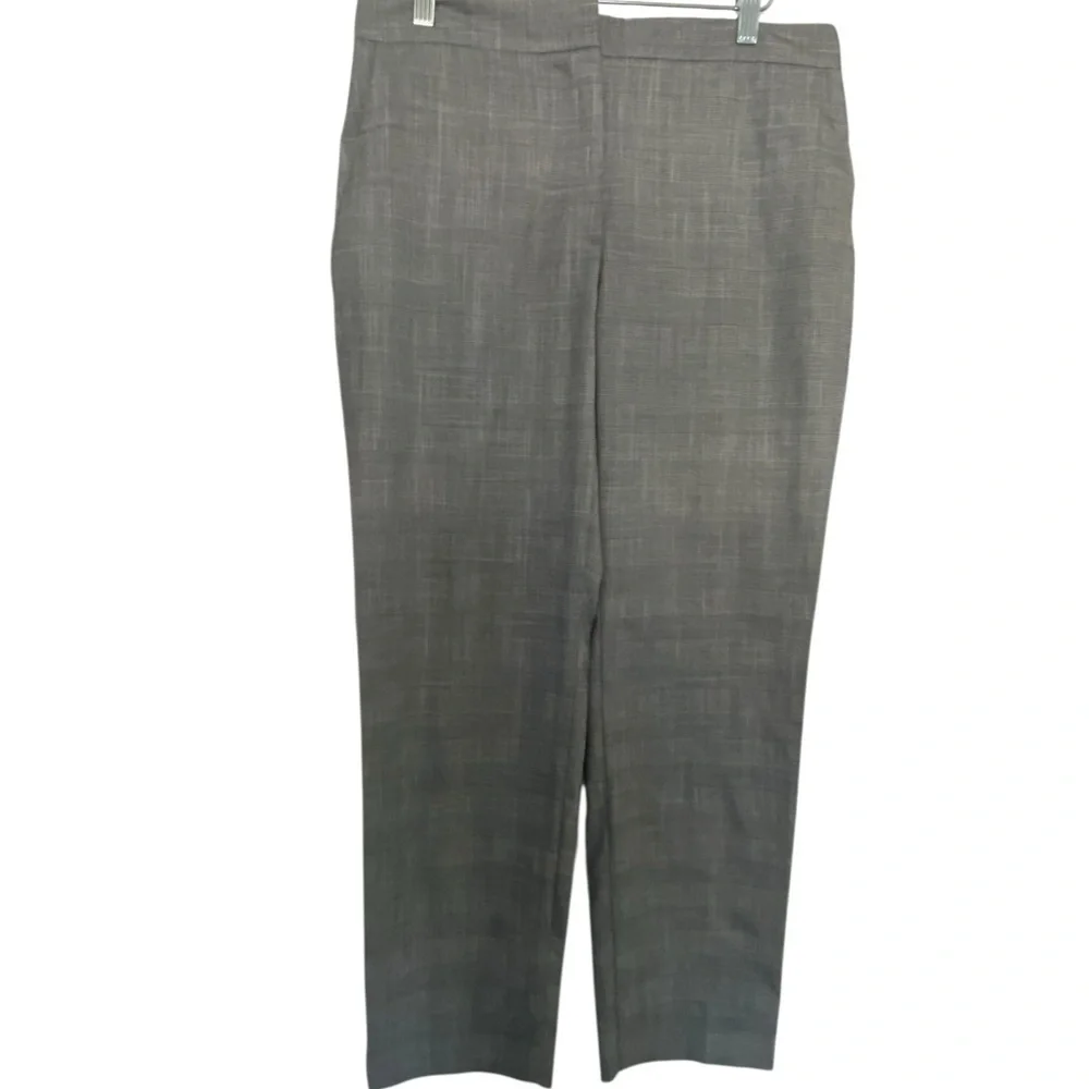 ZARA Tailored Gray Plaid Slim-Fit Trousers